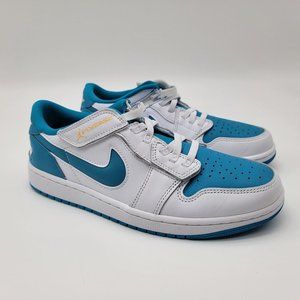 NEW Nike Jordan 1 Low FlyEase White Blue Shoes Sneakers Lifestyle